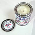 Load image into Gallery viewer, 250th USA Anniversary Crest 14oz Soy Candle | Moss - Amber - Sage