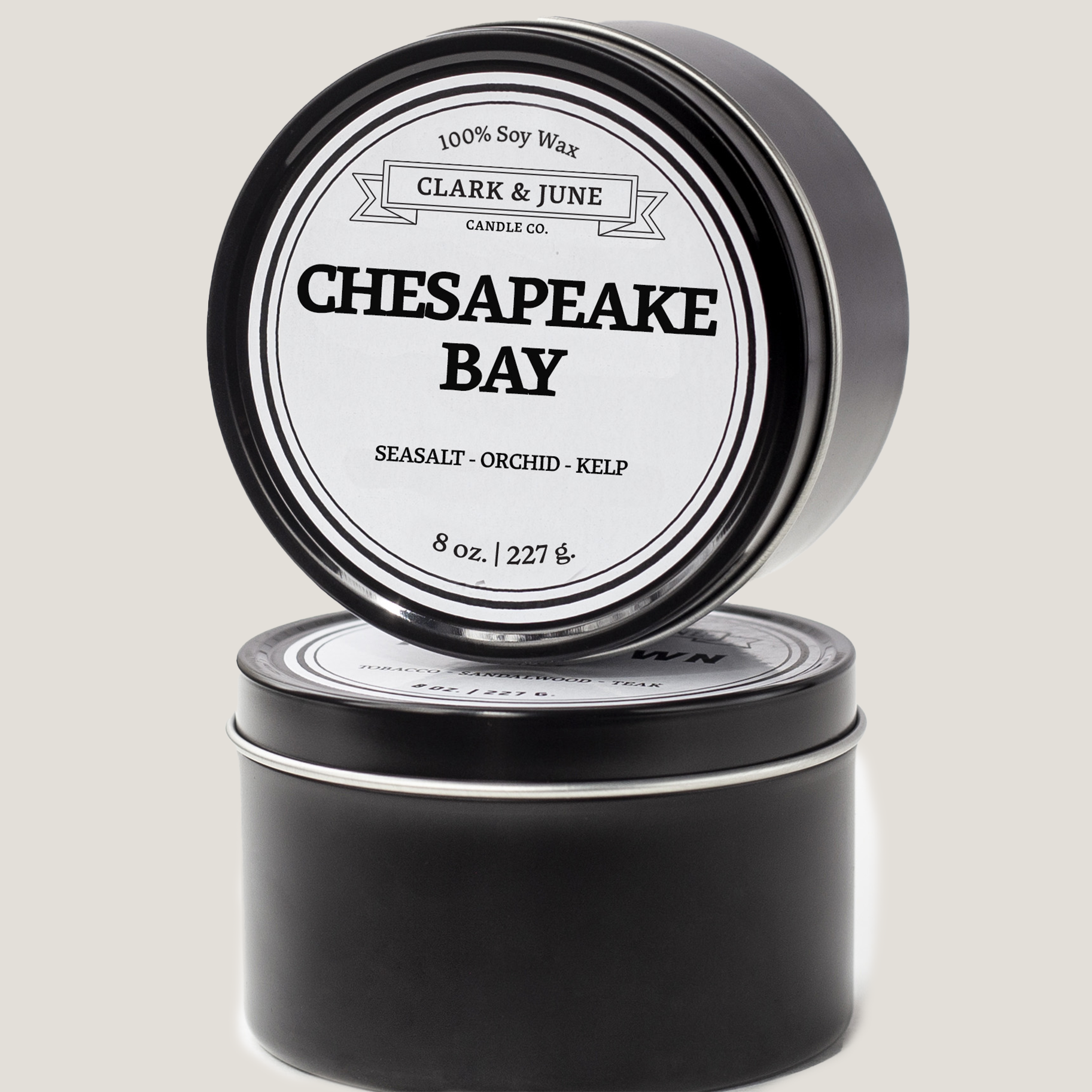 Single wicked 8oz candle in a black finish with Chesapeake Bay on the label. SEO Text –soy wax candle, Maryland candle, hand poured, small batch, scented candle, Woman Owned, local candle, Housewarming present, gives back, charity, community candle, closing gift.