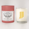 Load image into Gallery viewer, Home for the Holidays in "Your State" | 015 Cinnamon - Orange - Cranberry | 11oz Soy Candle All States