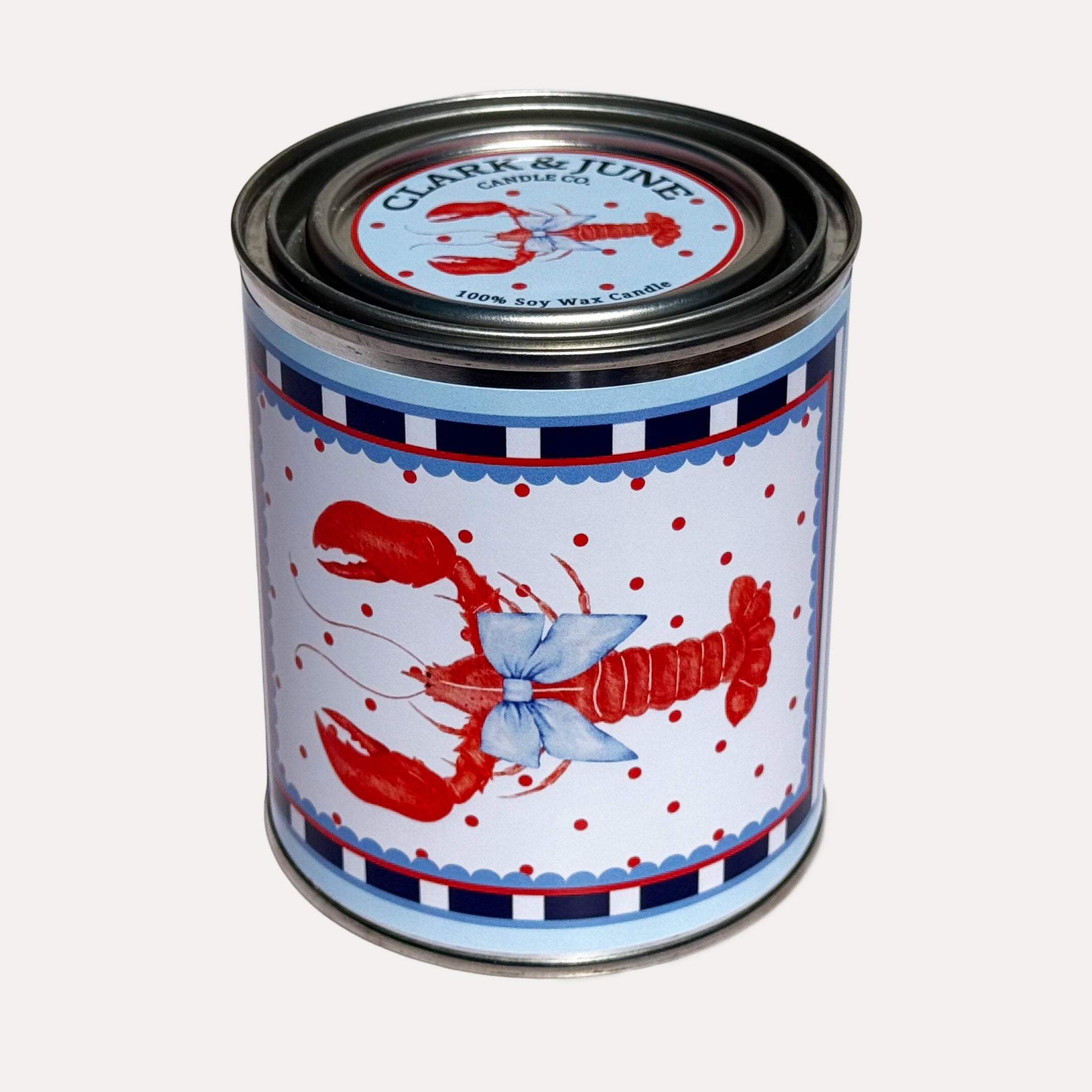 Lobster Motif Rosewood Water Lily Sea moss 14oz Soy Candle