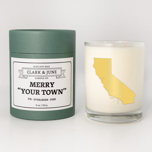 Merry "Your Town" | 014 Fir - Evergreen - Pine | 11oz Soy Custom Candle