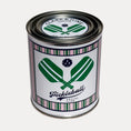 Load image into Gallery viewer, 14oz Pickleball design soy wax candle in a pint sized paint can made by Clark & June Candle Co. The candle is wrapped with a salmon and white label with crossed pickleball paddles with the phrase “pickleball social club” on the front. The scent is Olive Leaf – Cedar – Black Fig and was hand poured in small batches. 
Scented Candle, Paint Can Candle. Single Cotton Wick, Western, Pickleball core