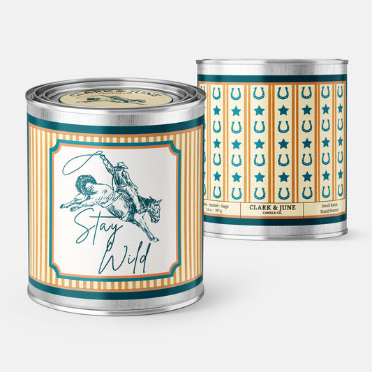 Stay Wild | Western Cowboy | 14oz Soy Candle