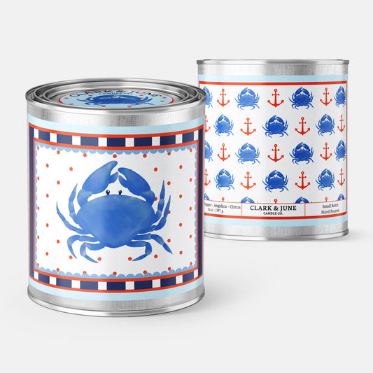 Blue Crab | Nautical Theme | 14oz Soy Candle