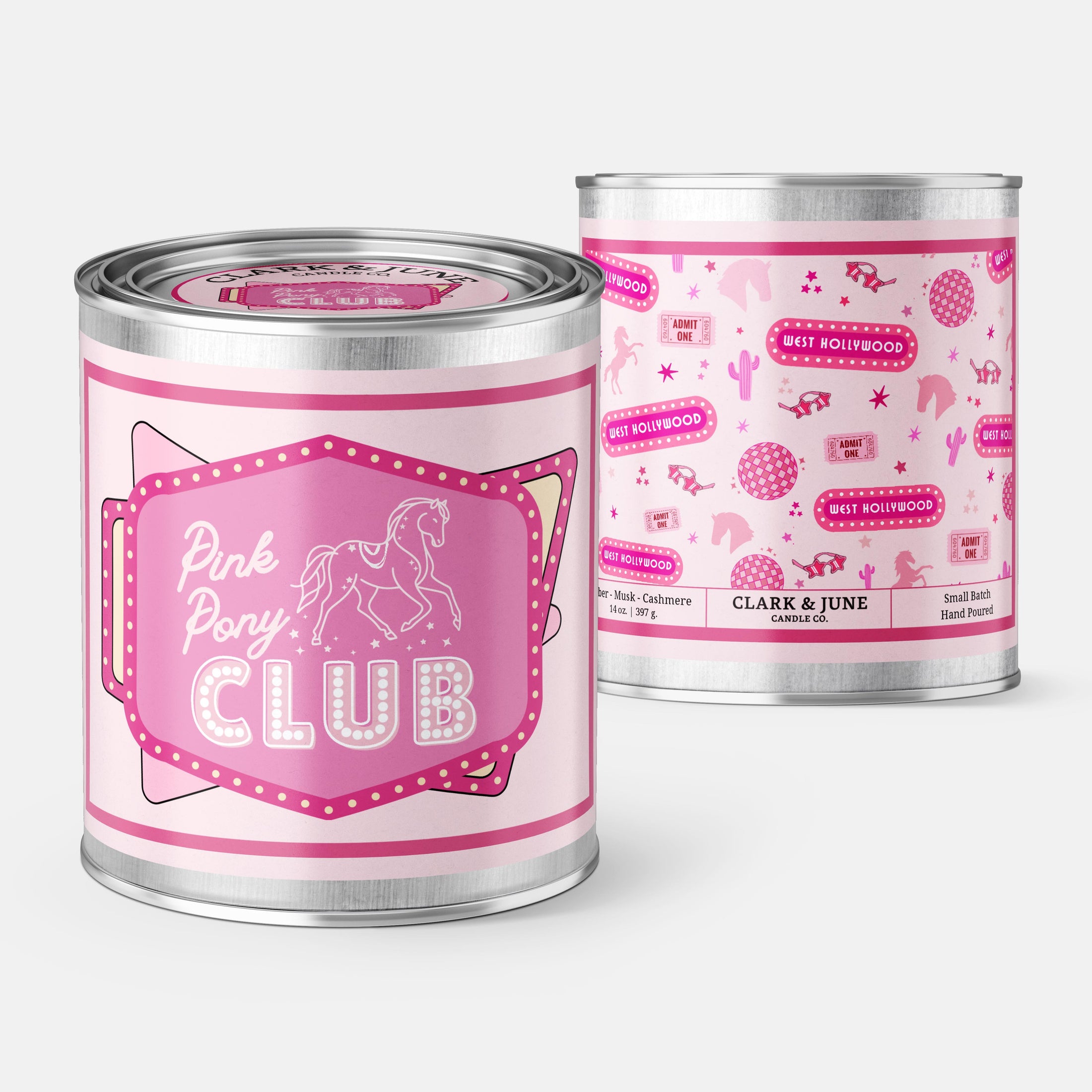 Pink Pony Club Amber - Musk - Cashmere Roan 14oz Soy Candle