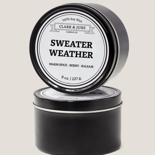 Sweater Weather | Fall/Autumn Fragrance Warm Spice - Berry - Balsam 8oz Soy Candle