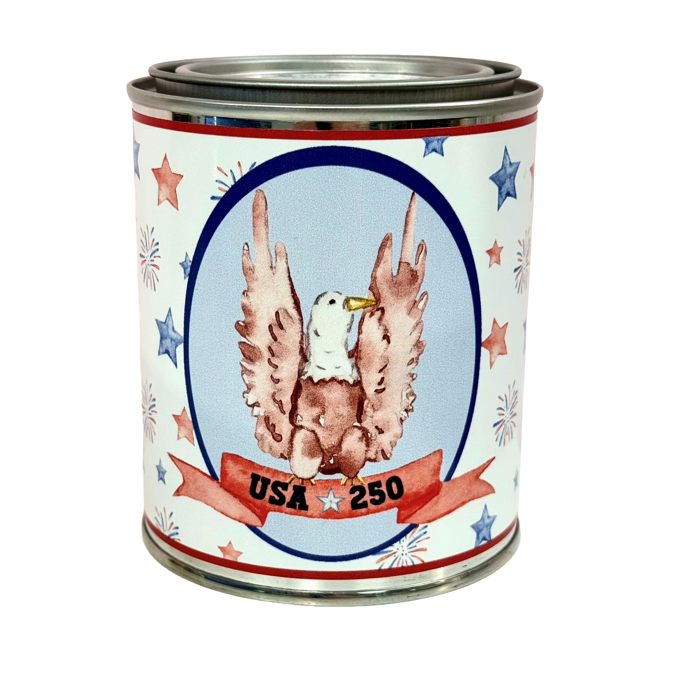 250th USA Anniversary Eagle 14oz Soy Candle | Moss - Amber - Sage