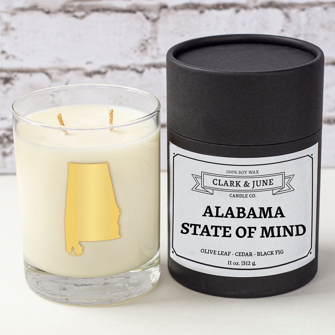 Alabama State|Olive Leaf - Cedar - Black Fig 11oz Soy Candle