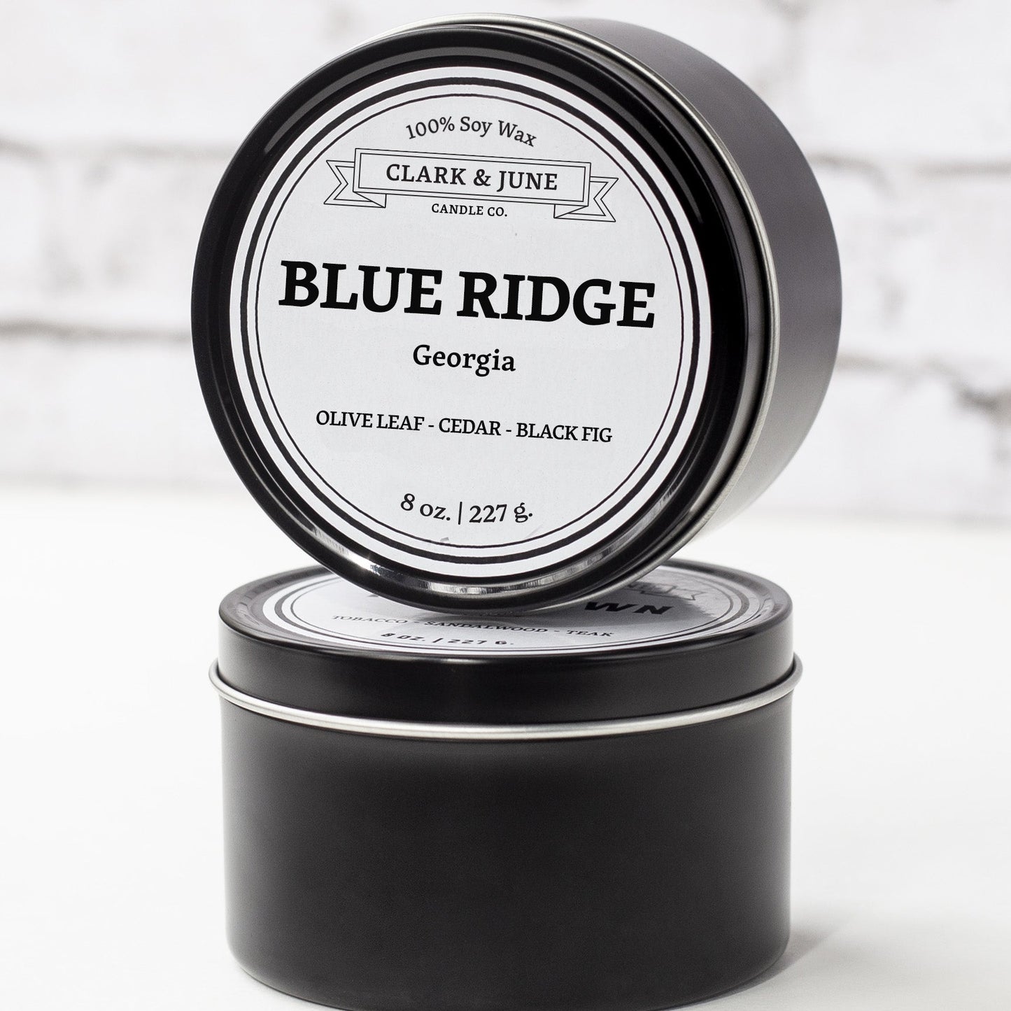 Blue Ridge |Olive Leaf - Cedar - Black Fig 8oz Soy Candle