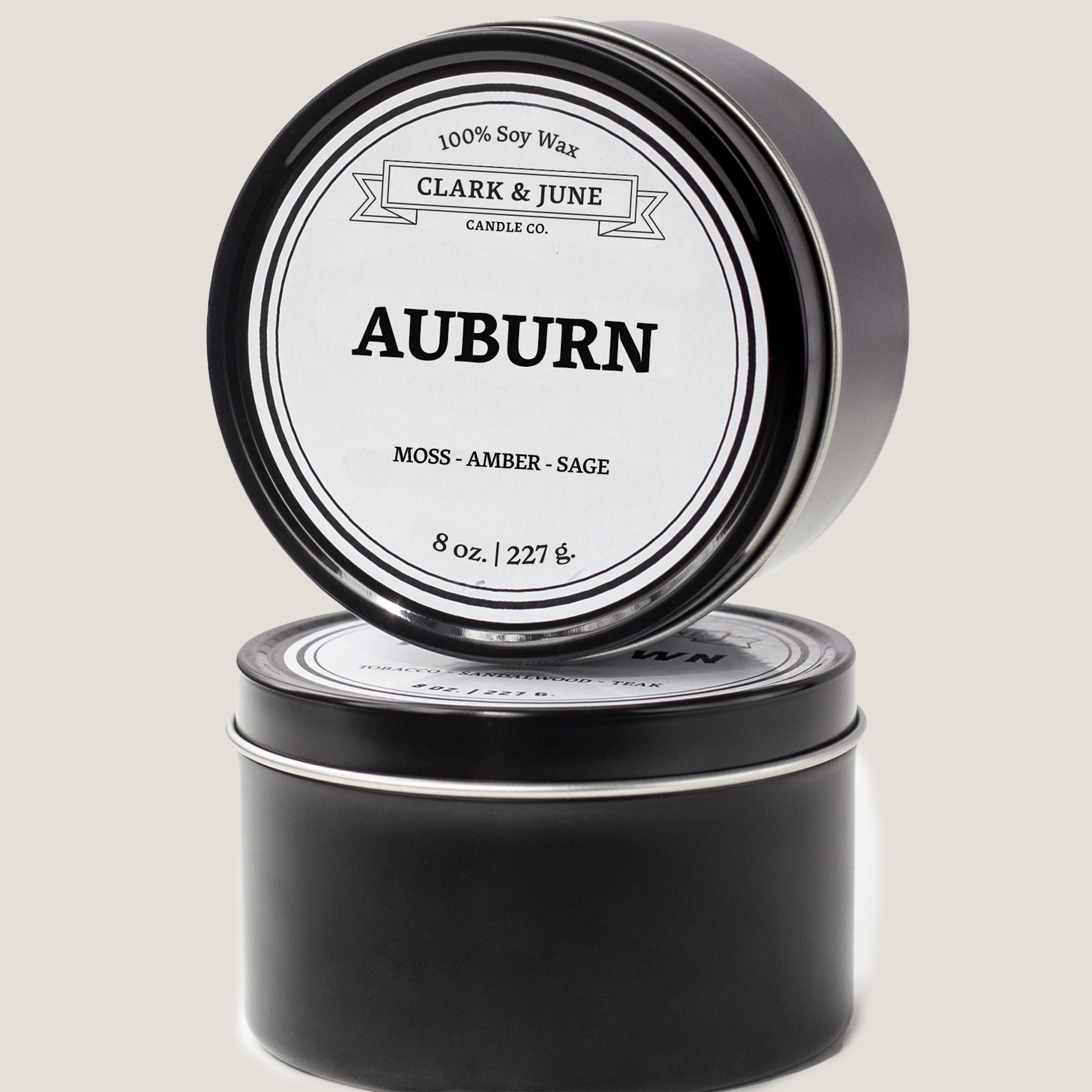 Single wicked 8oz candle in a black finish with “Auburn” on the label. SEO Text –soy wax candle, Alabama candle, hand poured, small batch, scented candle, Woman Owned, local candle, Housewarming present, gives back, charity, community candle, closing gift. 