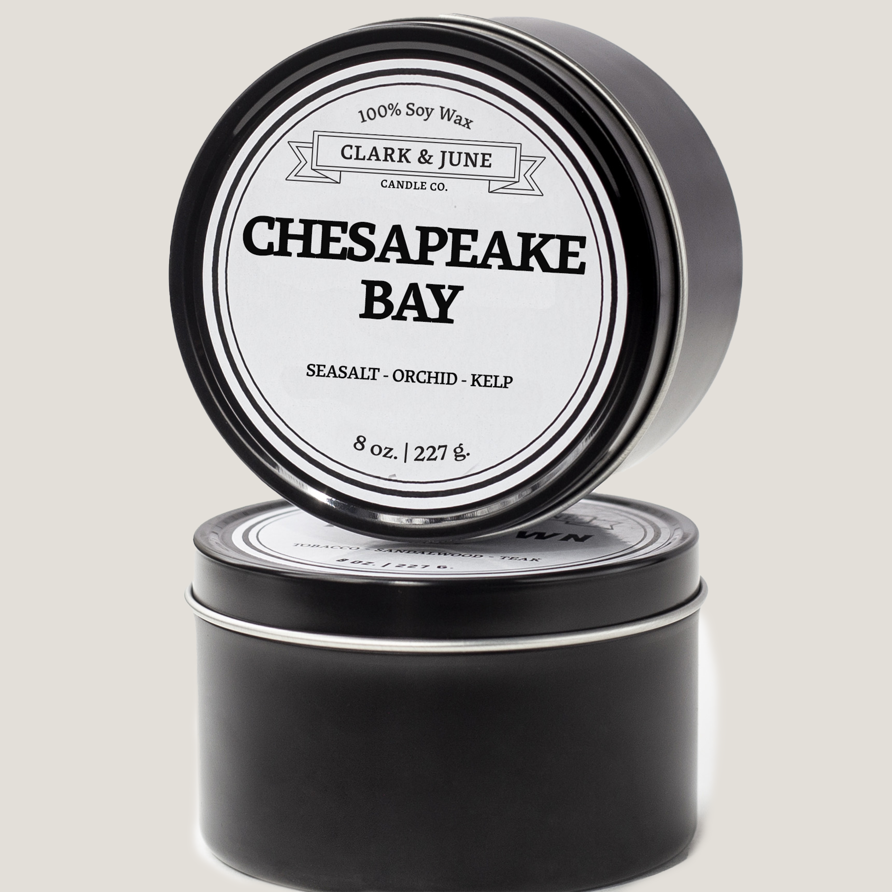 Single wicked 8oz candle in a black finish with Chesapeake Bay on the label. SEO Text –soy wax candle, Maryland candle, hand poured, small batch, scented candle, Woman Owned, local candle, Housewarming present, gives back, charity, community candle, closing gift. 
