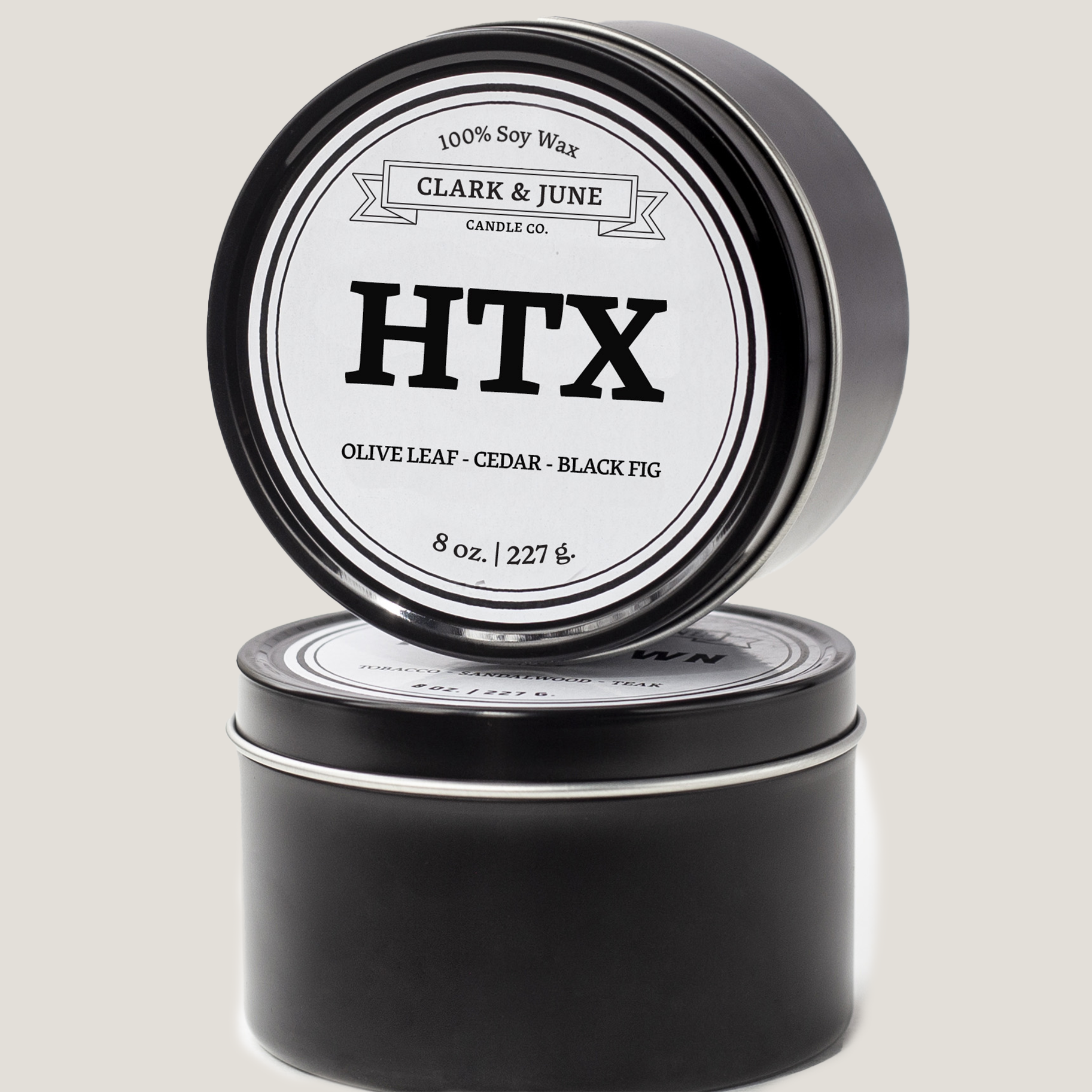 Single wicked 8oz candle in a black finish with HTX on the label. SEO Text –soy wax candle, Texas candle, hand poured, small batch, scented candle, Woman Owned, local candle, Housewarming present, gives back, charity, community candle, closing gift. 
