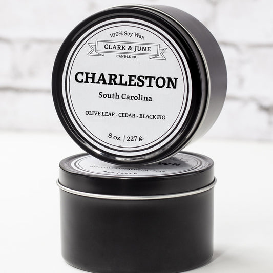 Charleston |Olive Leaf - Cedar - Black Fig 8oz Soy Candle