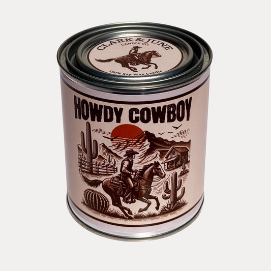 Howdy Cowboy Moss - Amber - Sage 14oz Soy Candle Western