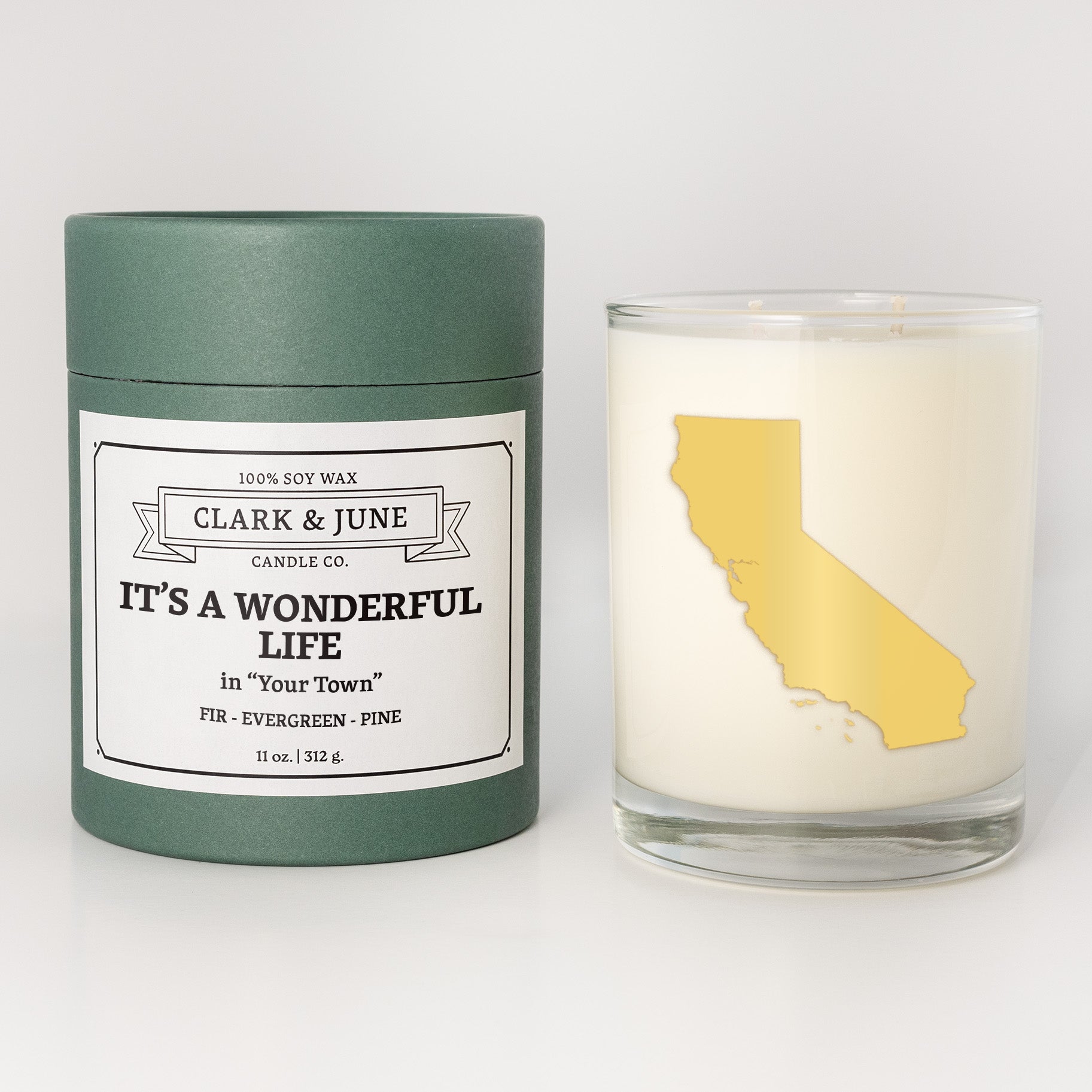 It's a Wonderful Life in "Your Town" | 014 Fir - Evergreen - Pine | 11oz Soy Custom Candle