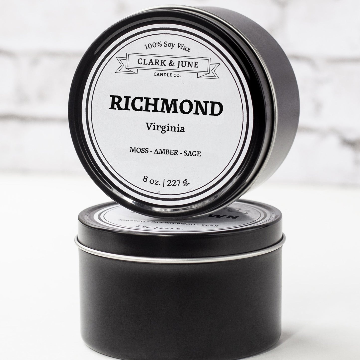 Richmond |Moss - Amber - Sage 8oz Soy Candle