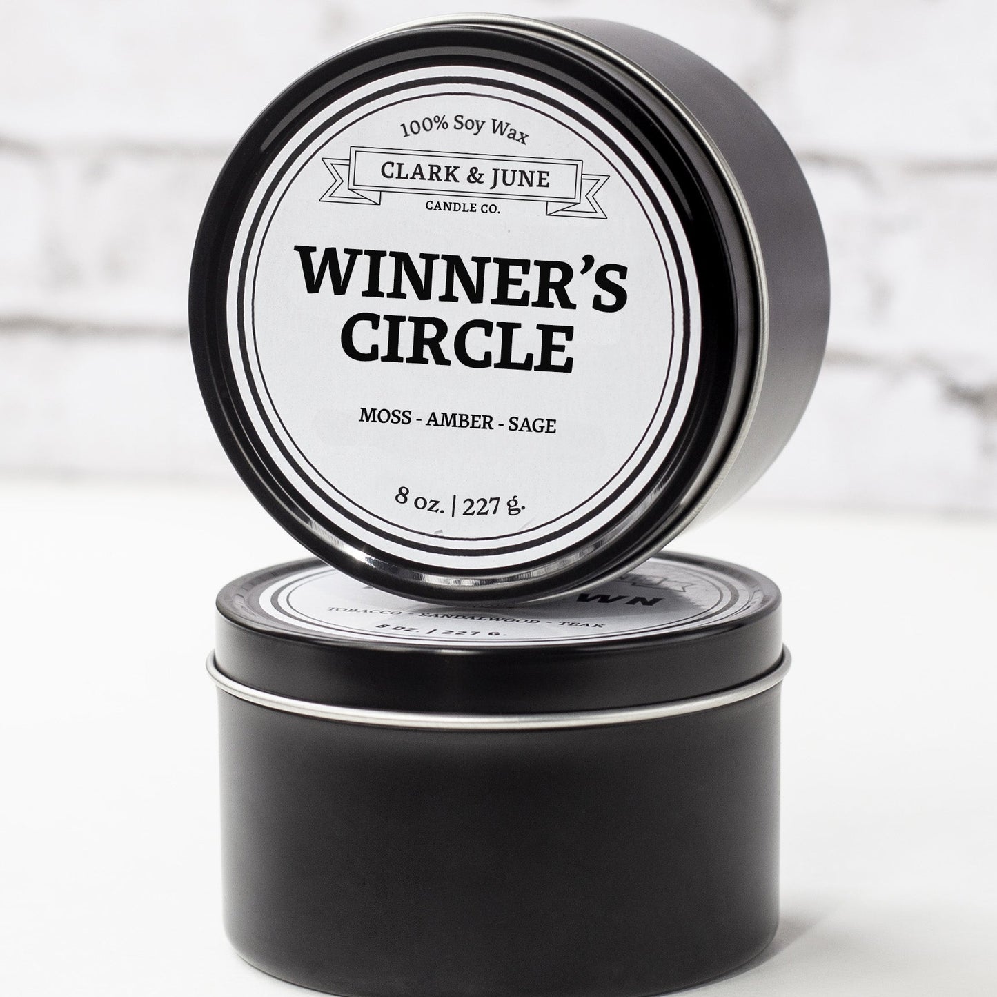 Winner's Circle|Moss - Amber - Sage 8oz Soy Candle