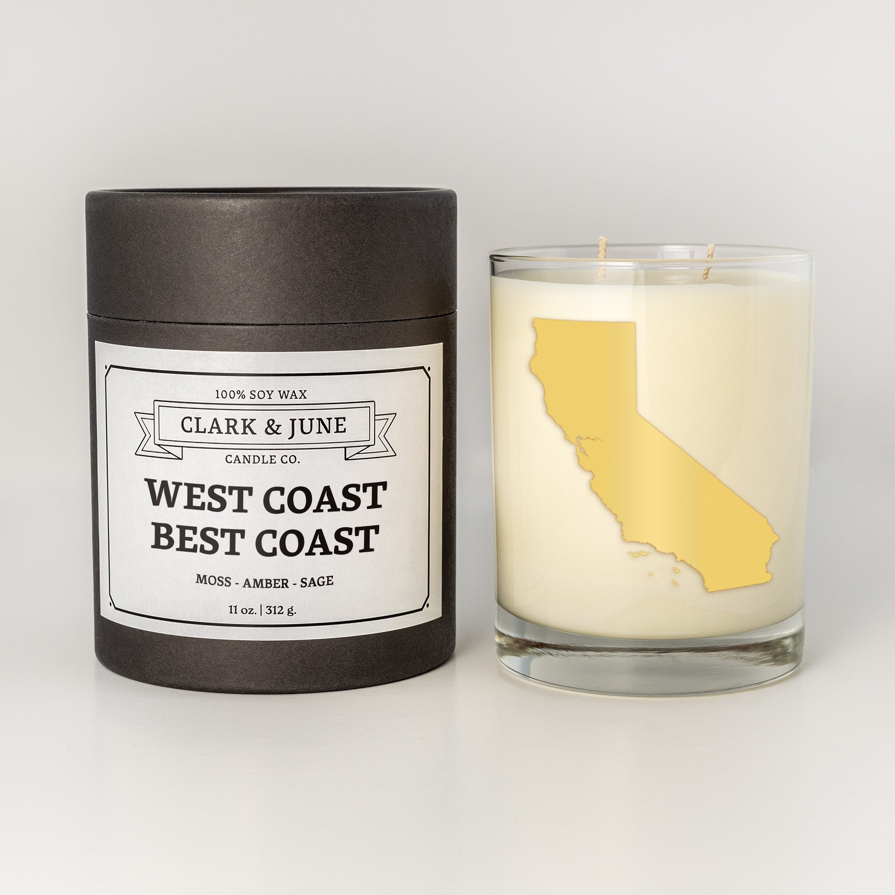 West Coast Best Coast | Moss - Amber - Sage 11oz Soy Candle