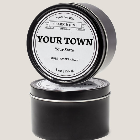 Your Town Custom 8oz Soy Candle | Add Custom Text Here